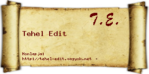 Tehel Edit névjegykártya