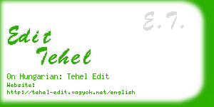 edit tehel business card